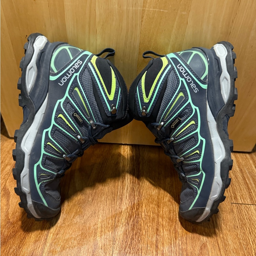 Salomon Black and Neon Green Outdoor Shoes